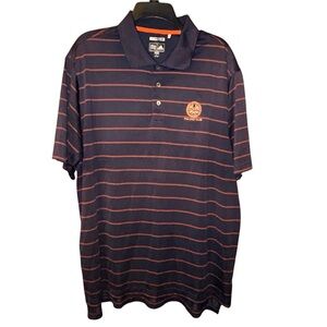 Adidas ClimaCool PGA‎ Golf Club Polo Shirt Men’s XL Navy Orange Stripe